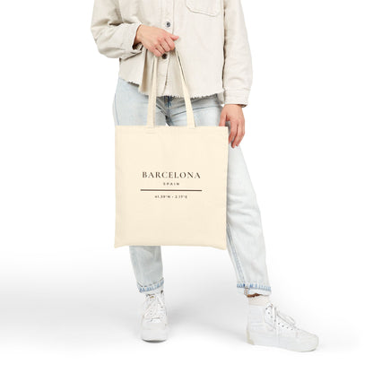 Barcelona Spain Tote Bag - Minimalist Typography