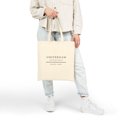 Amsterdam Netherlands Tote Bag - Minimalist Typography