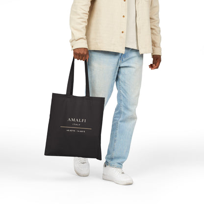 Amalfi Italy Tote Bag - Minimalist Typography