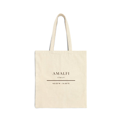 Amalfi Italy Tote Bag - Minimalist Typography