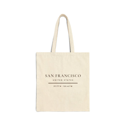 San Francisco California Tote Bag - Minimalist Typography