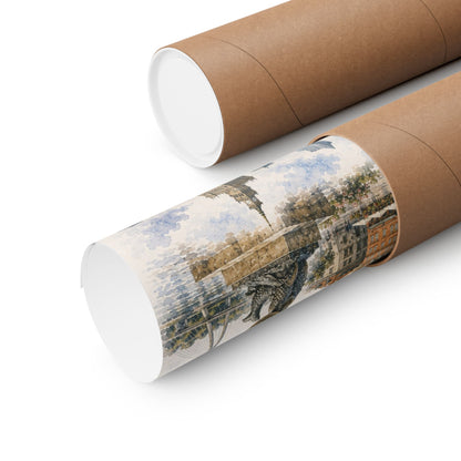 Krakow Poland Travel Wall Art - Landmark Collage (Unframed)