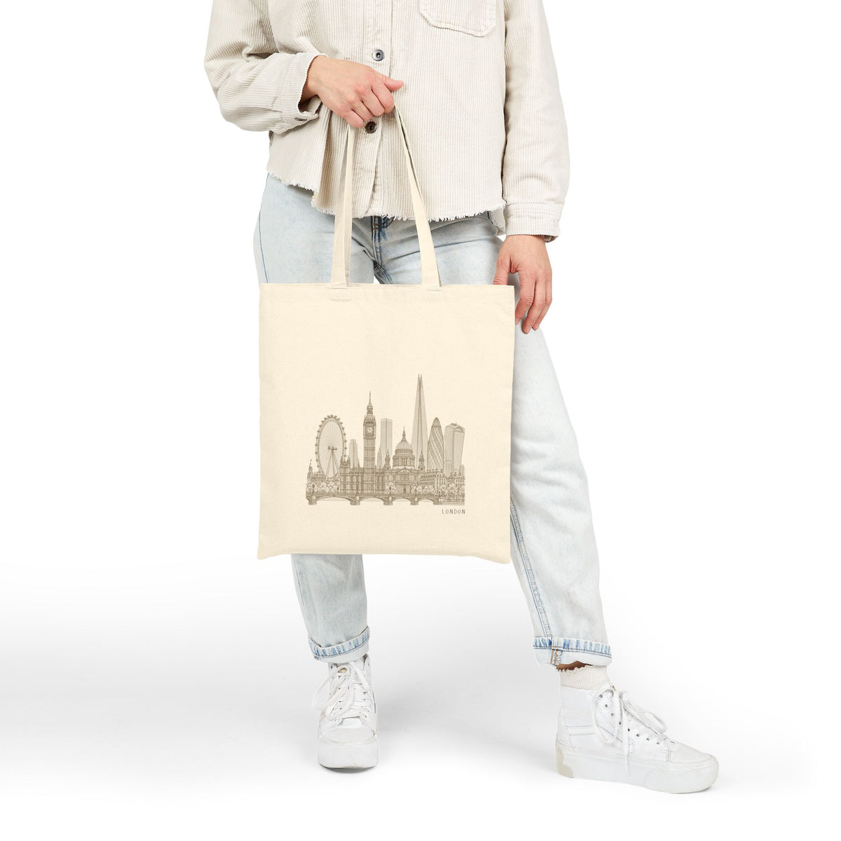 London England Tote Bag - Minimalist Skyline