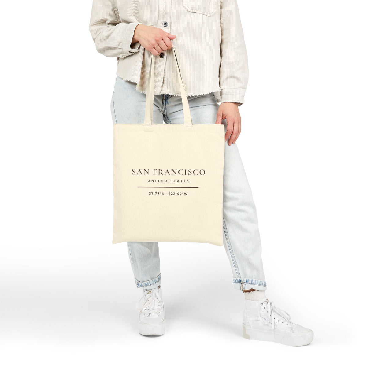 San Francisco California Tote Bag - Minimalist Typography