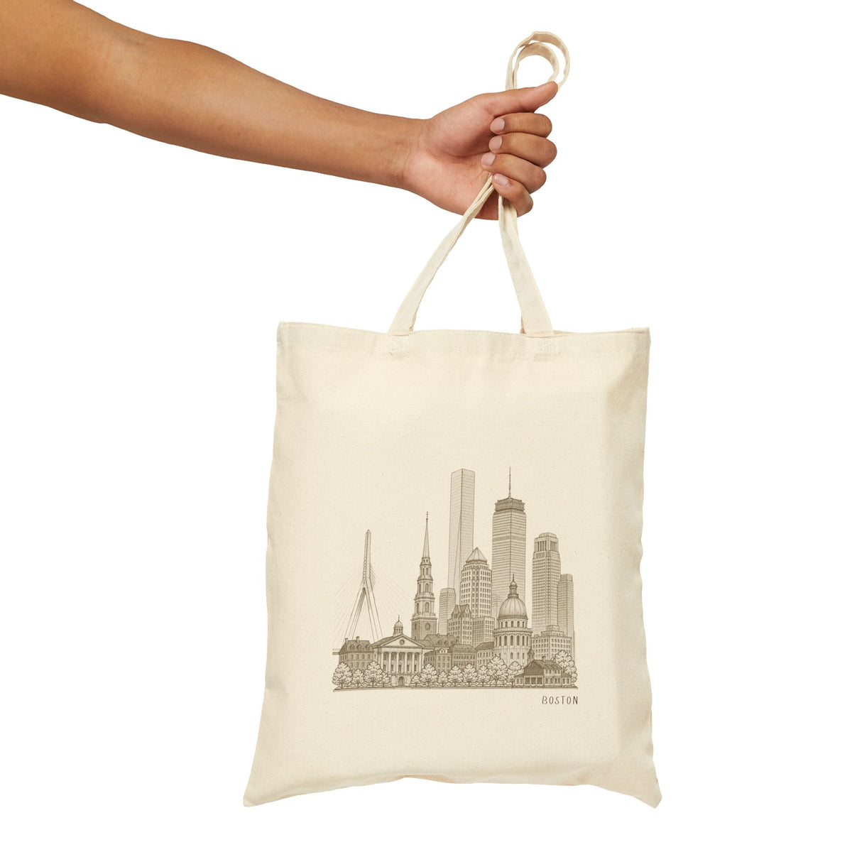 Boston USA Tote Bag - Minimalist Skyline