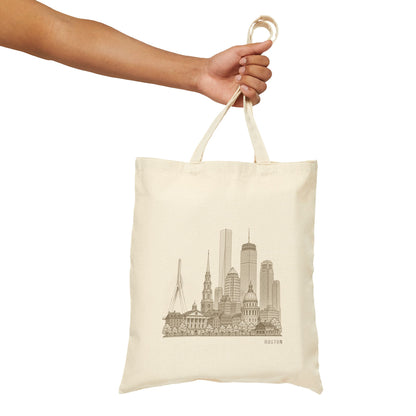 Boston USA Tote Bag - Minimalist Skyline