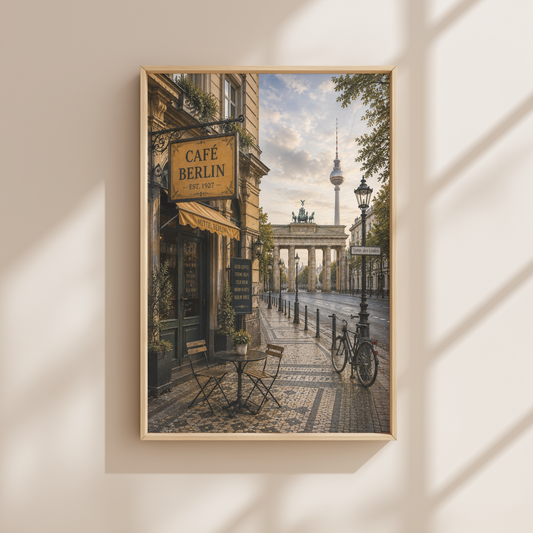 Berlin Germany Travel Wall Art - Vintage (Unframed)