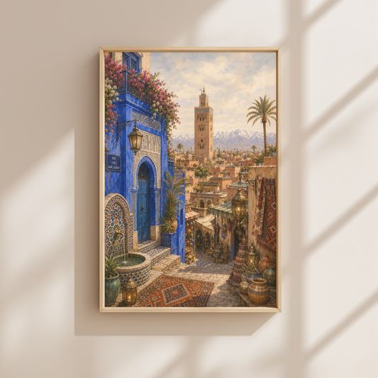 Marrakesh Morocco Wall Art - Vintage (Unframed)