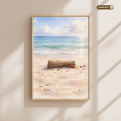 Coastal Beach Wall Art – Driftwood (Digital Download)