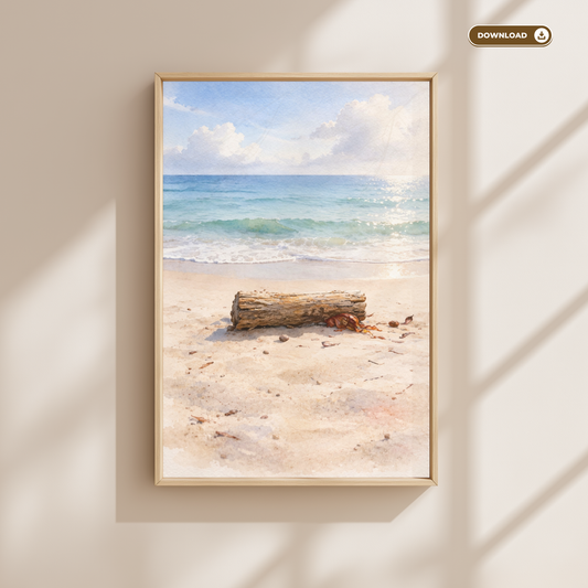 Coastal Beach Wall Art – Driftwood (Digital Download)