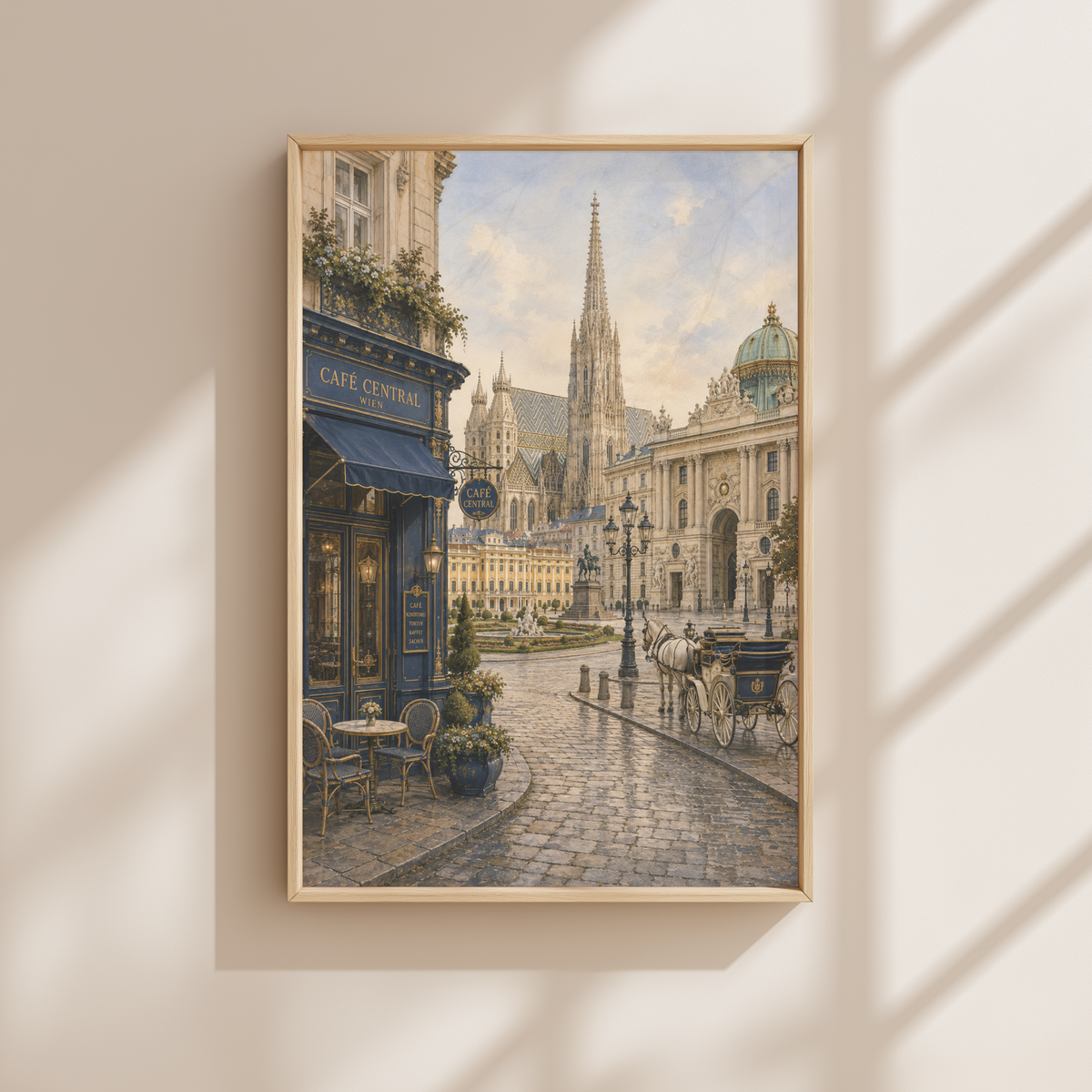 Vienna Austria Travel Wall Art - Vintage (Unframed)