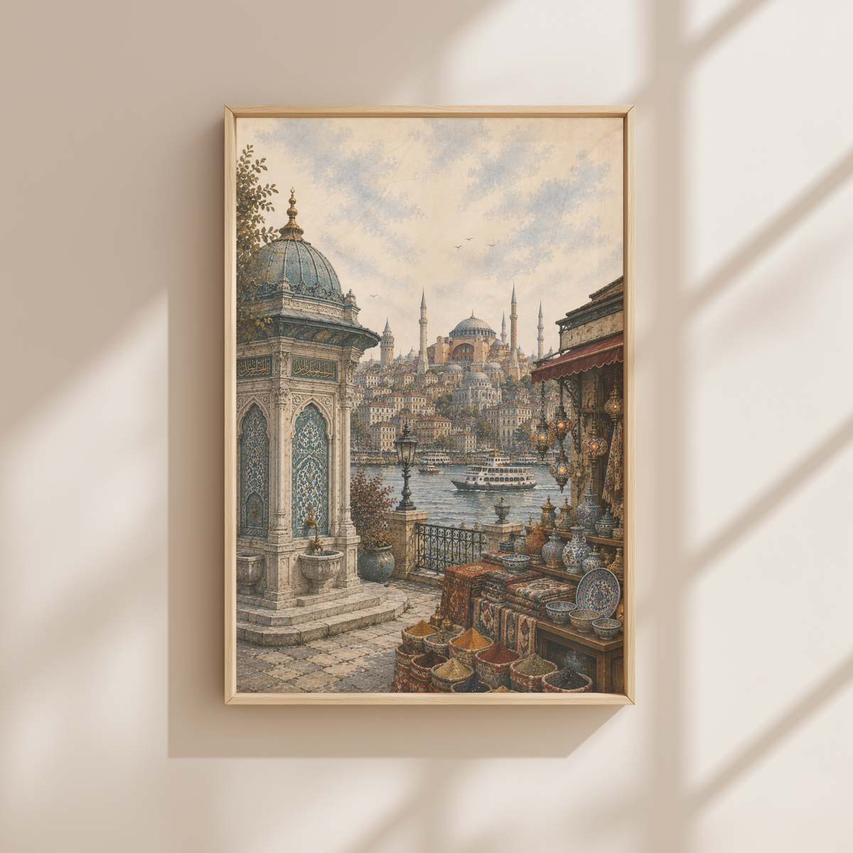 Istanbul Türkiye Travel Wall Art – Vintage (Unframed)