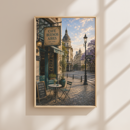 Buenos Aires Argentina Travel Wall Art - Vintage (Unframed)