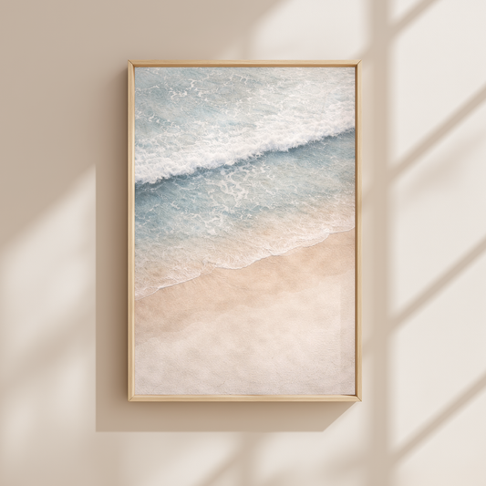 Coastal Ocean Wall Art Print – Beach Waves (Unframed)