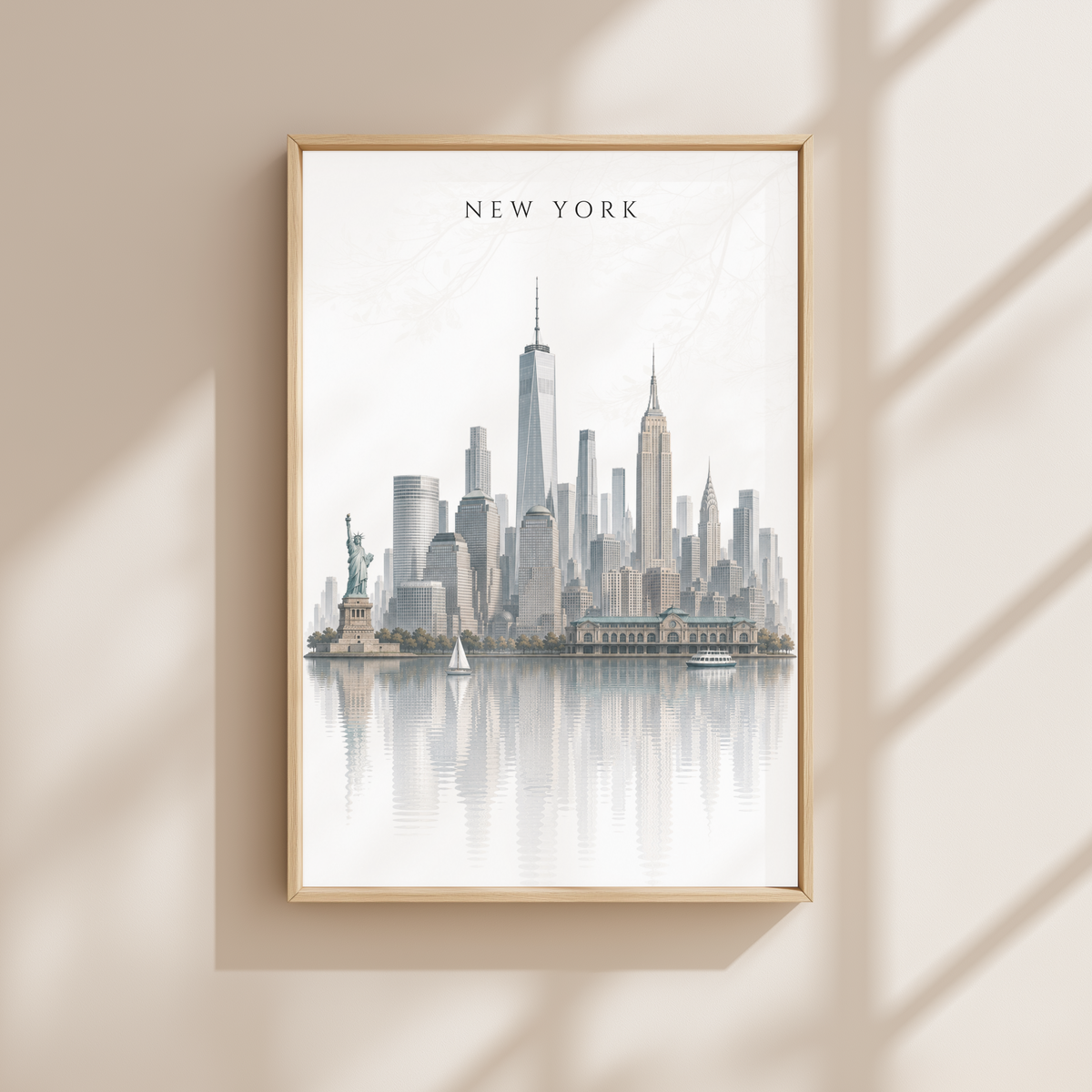 New York USA Travel Wall Art - Skyline (Unframed)