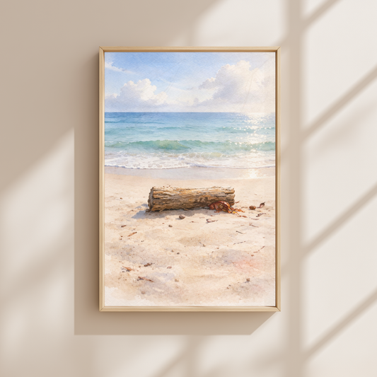 Coastal Beach Wall Art – Driftwood (Unframed)
