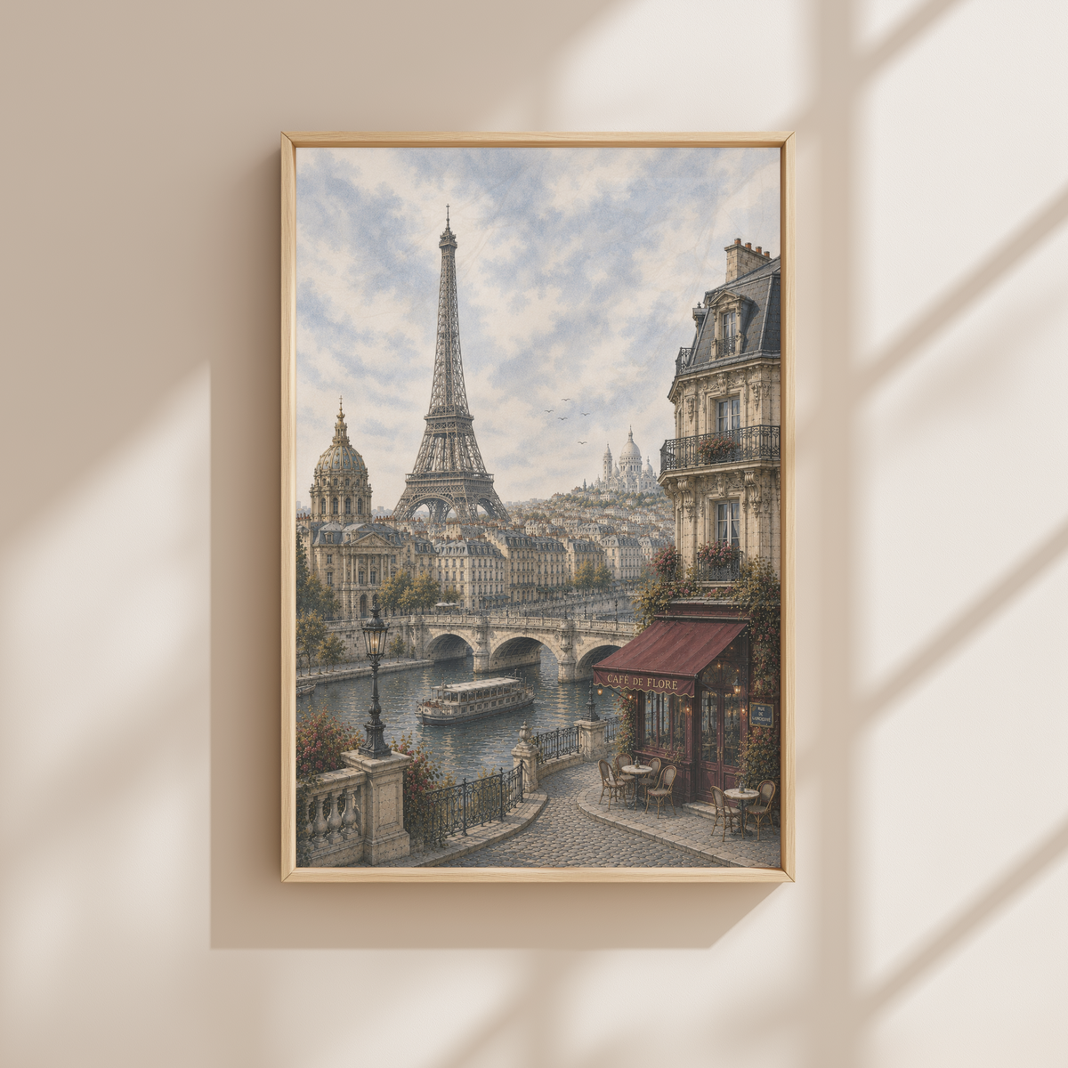Paris France Travel Wall Art - Vintage (Unframed)