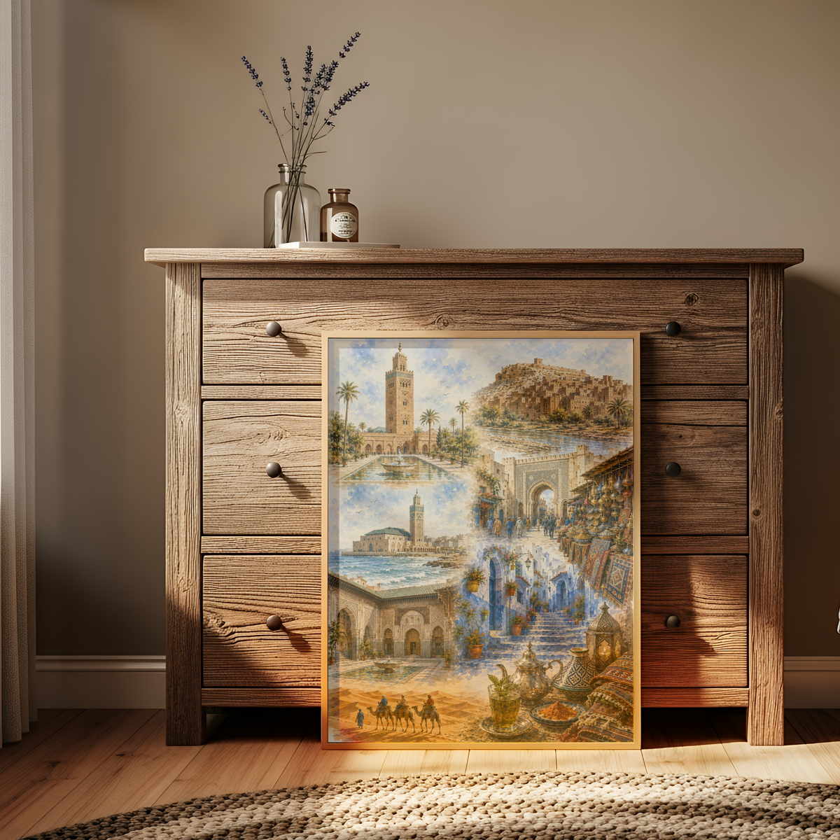 Marrakesh Morocco Wall Art -  Landmark Collage (Unframed)