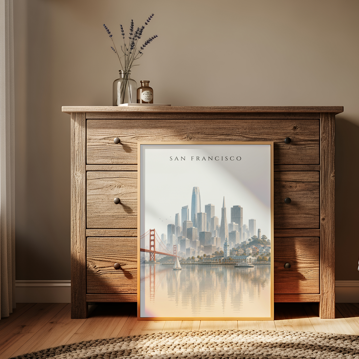 San Francisco  USA Travel Wall Art - Skyline (Unframed)