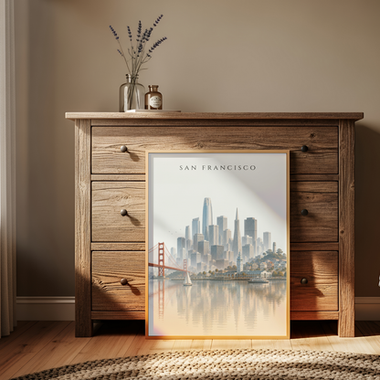 San Francisco  USA Travel Wall Art - Skyline (Unframed)