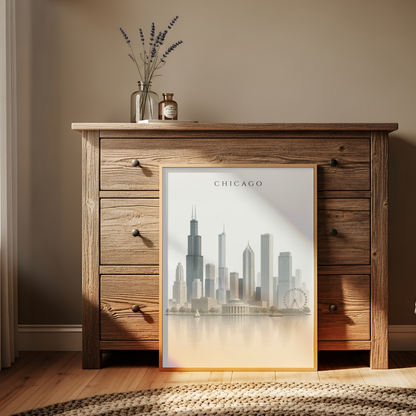 Chicago USA Travel Wall Art - Skyline (Digital Download)