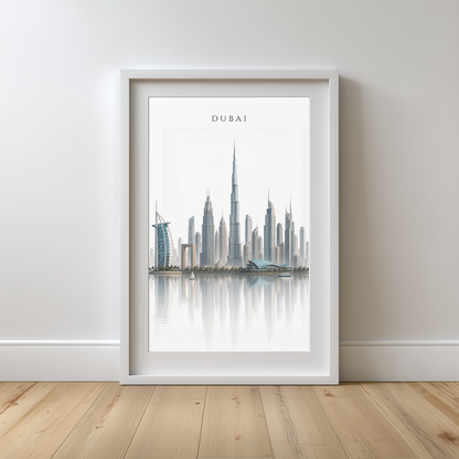 Dubai UAE Travel Wall Art - Skyline (Unframed)