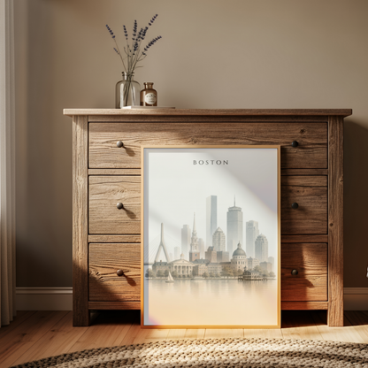 Boston USA Travel Wall Art - Skyline (Unframed)