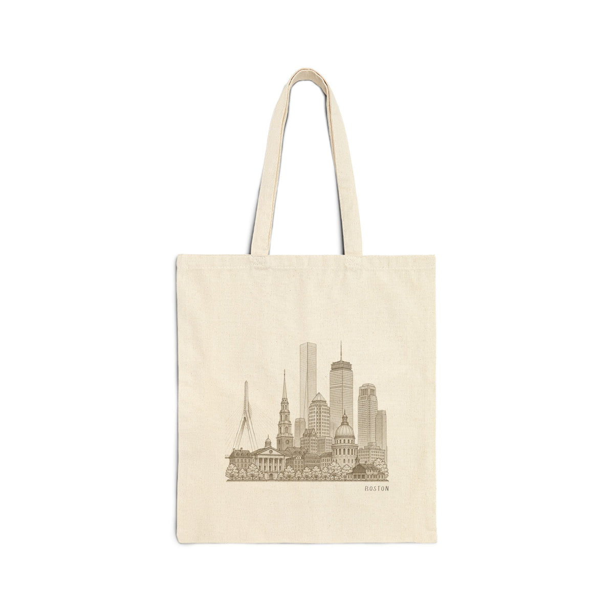 Boston USA Tote Bag - Minimalist Skyline