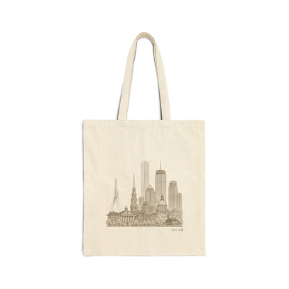 Boston USA Tote Bag - Minimalist Skyline