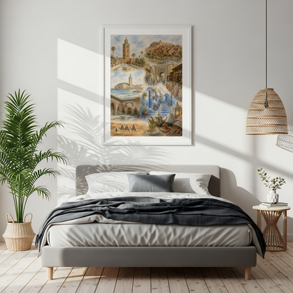 Marrakesh Morocco Wall Art -  Landmark Collage (Unframed)