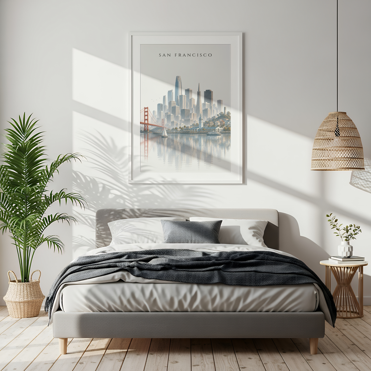 San Francisco  USA Travel Wall Art - Skyline (Unframed)