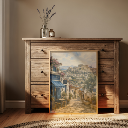 Athens Greece Travel Wall Art - Vintage (Digital Download)