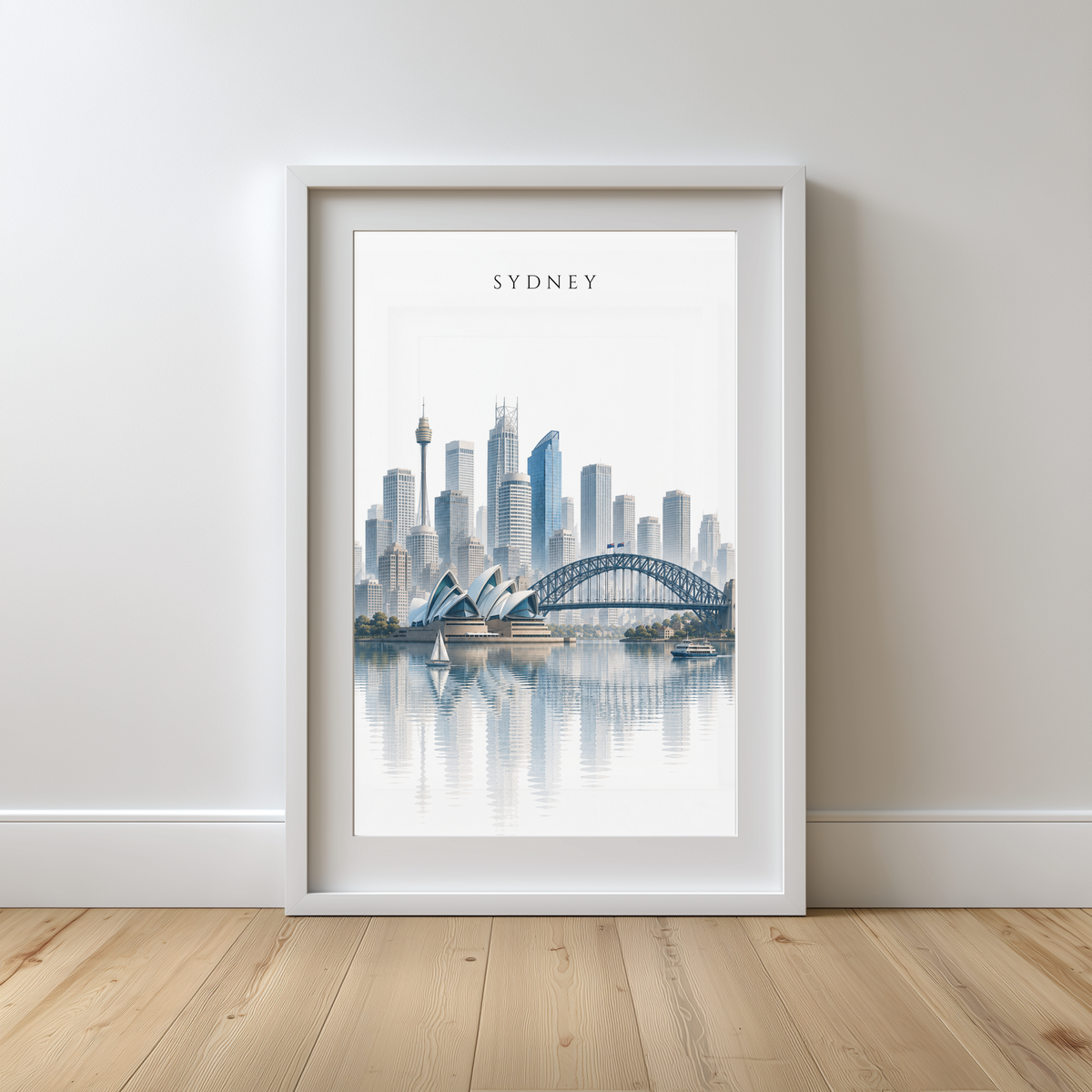 Sydney Australia Travel Wall Art - Skyline (Unframed)