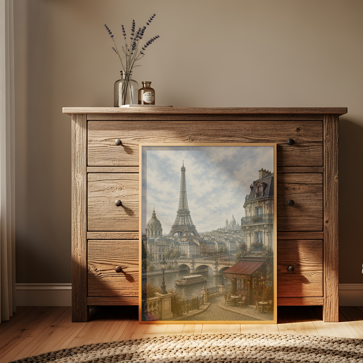 Paris France Travel Wall Art - Vintage (Digital Download)