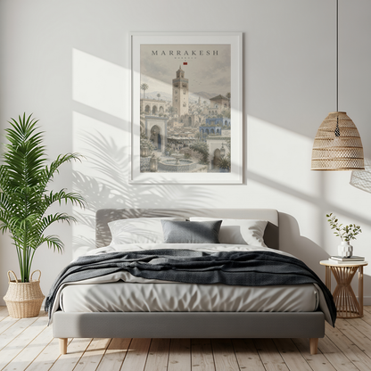 Marrakech Morocco Travel Wall Art - Landmarks (Digital Download)