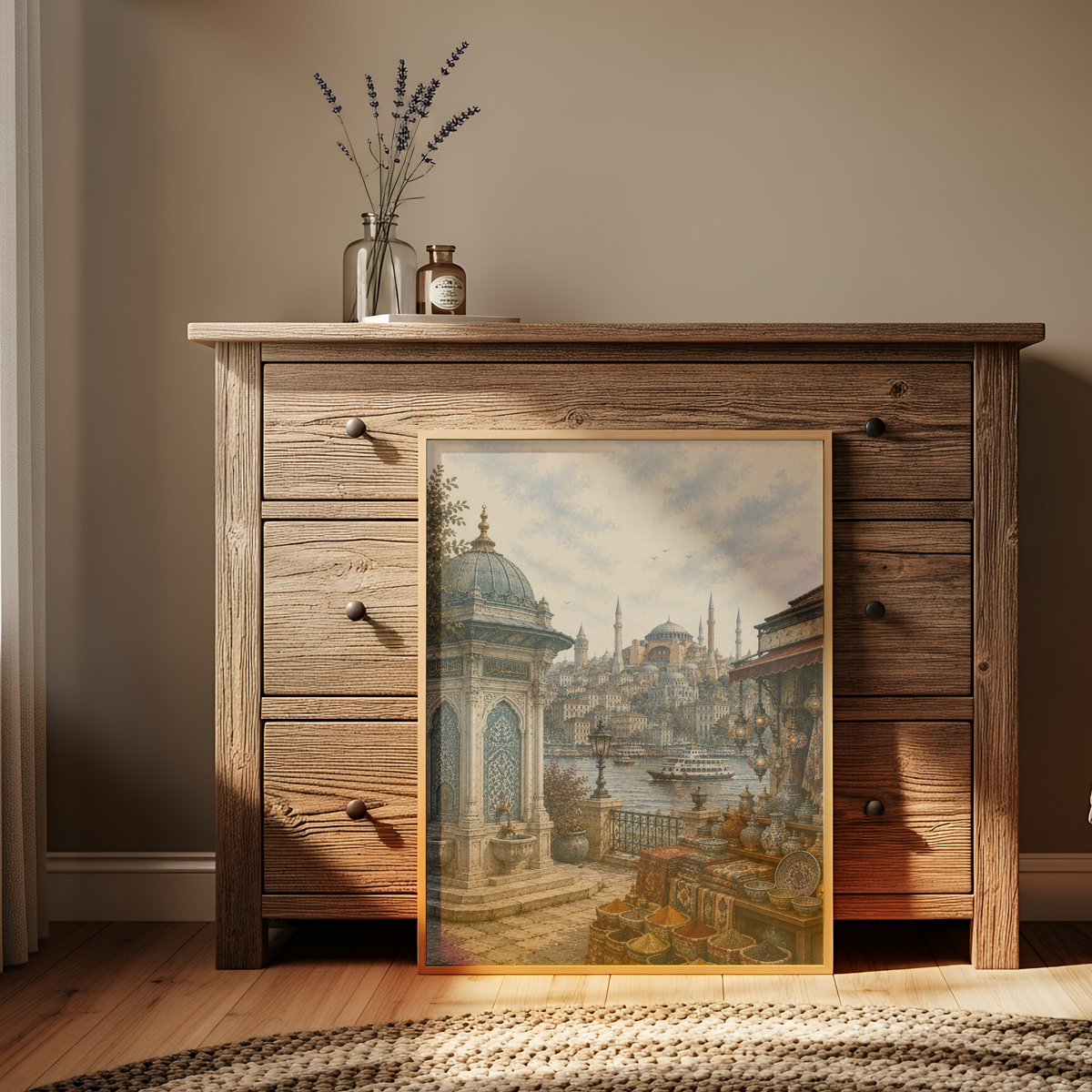 Istanbul Türkiye Travel Wall Art – Vintage (Unframed)