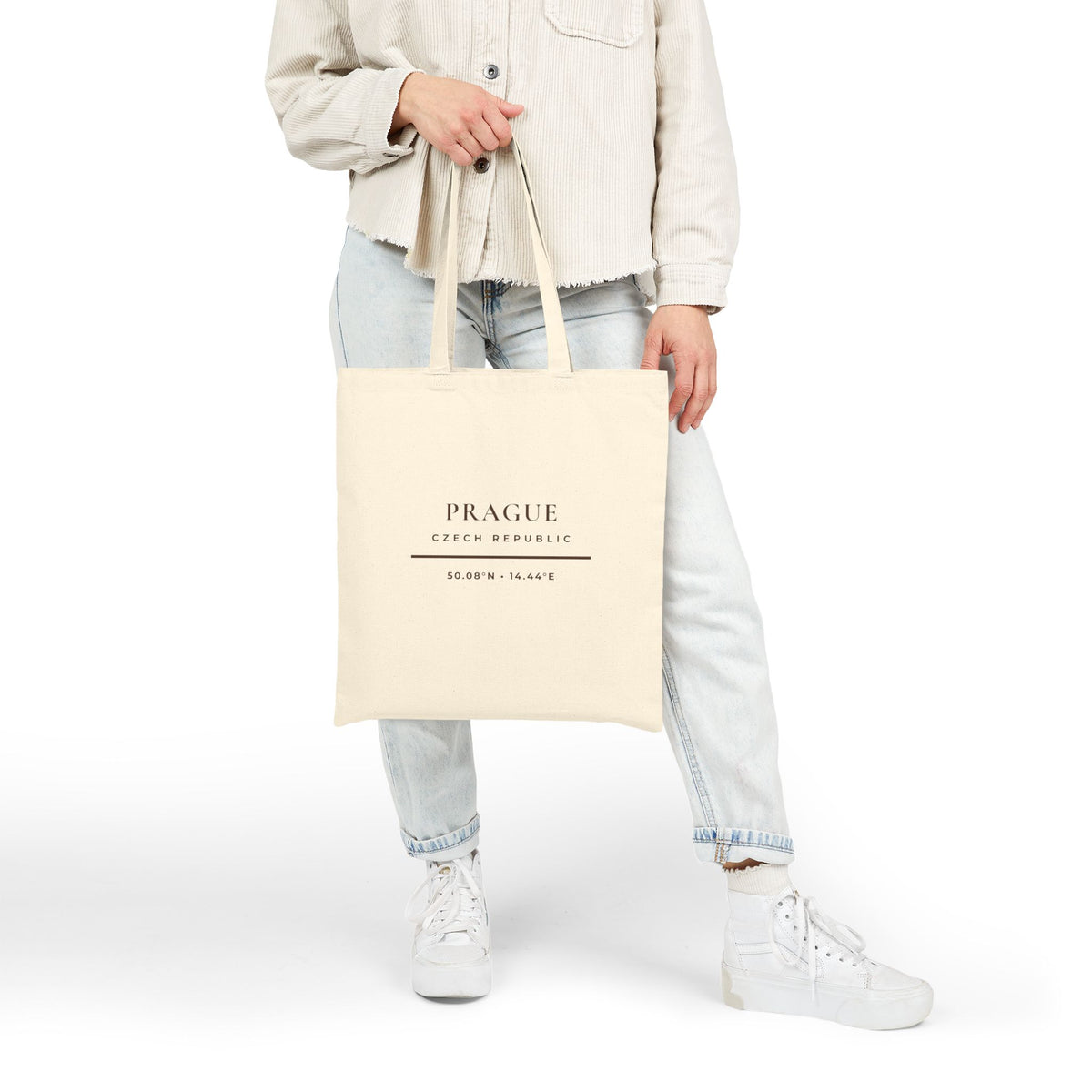 Prague Czech Republic Tote Bag - Minimalist Typography