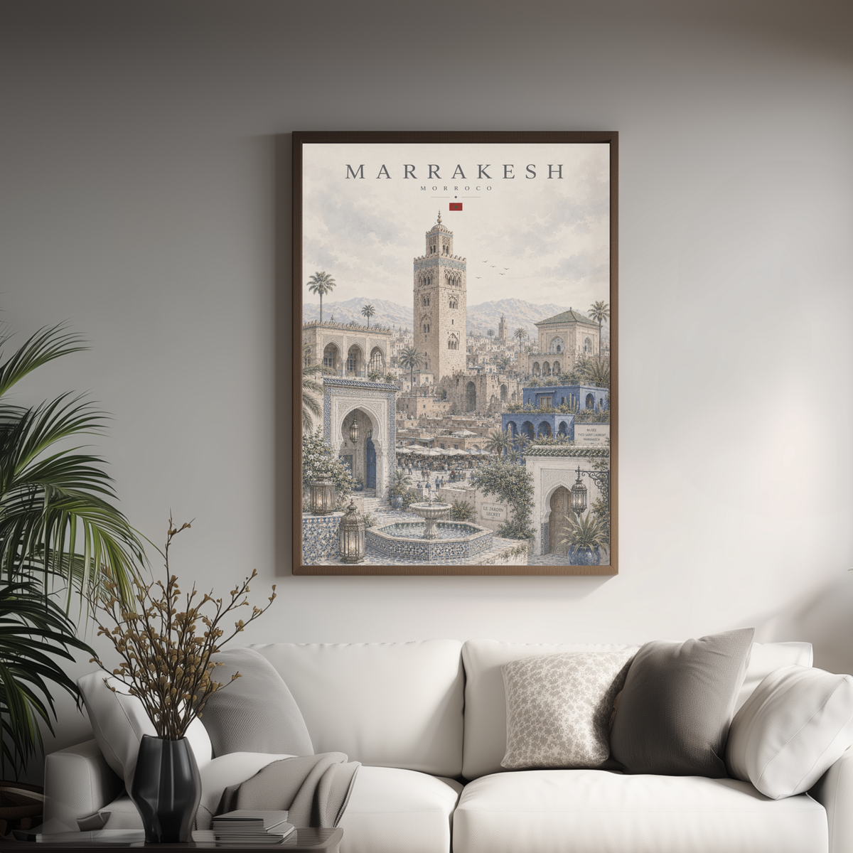 Marrakech Morocco Travel Wall Art - Landmarks (Digital Download)