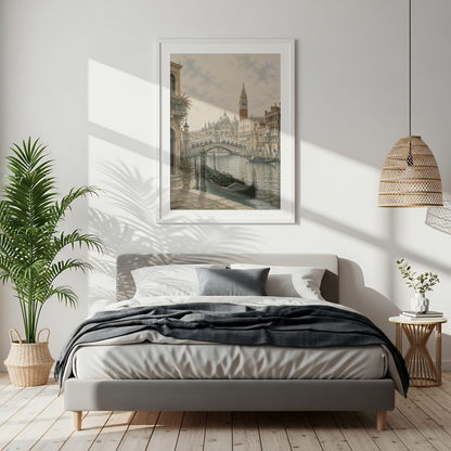 Venice Italy Travel Wall Art - Vintage (Unframed)