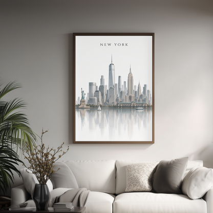 New York USA Travel Wall Art - Skyline (Unframed)