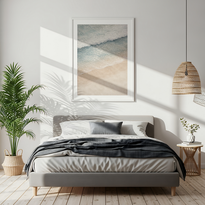 Coastal Ocean Wall Art Print – Beach Waves (Digital Download)