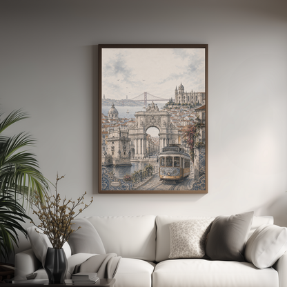 Lisbon Portugal Travel Wall Art - Landmarks (Digital Download)