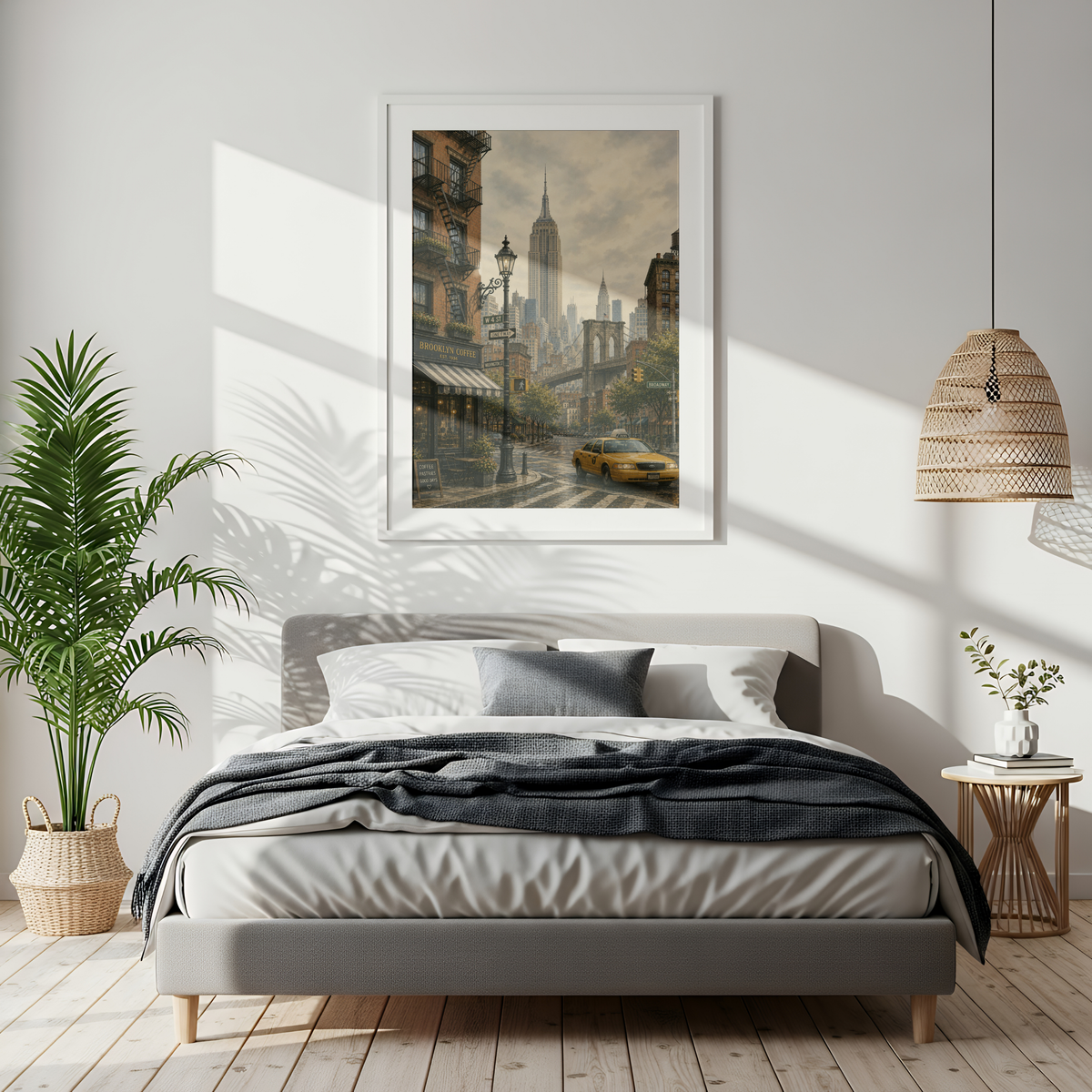 New York USA Travel Wall Art - Vintage (Unframed)