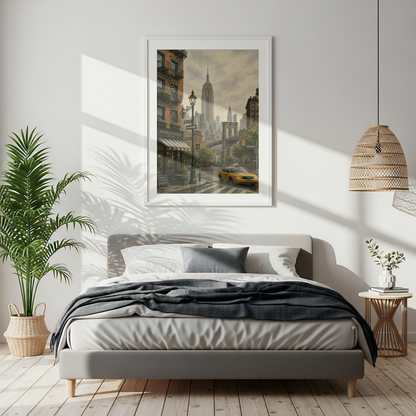 New York USA Travel Wall Art - Vintage (Unframed)