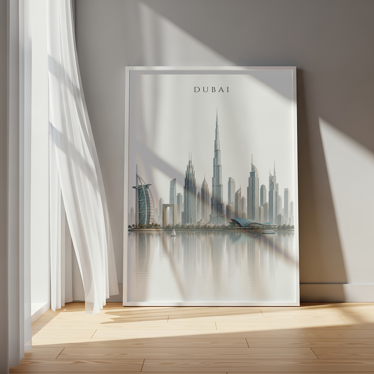 Dubai UAE Travel Wall Art - Skyline (Digital Download)