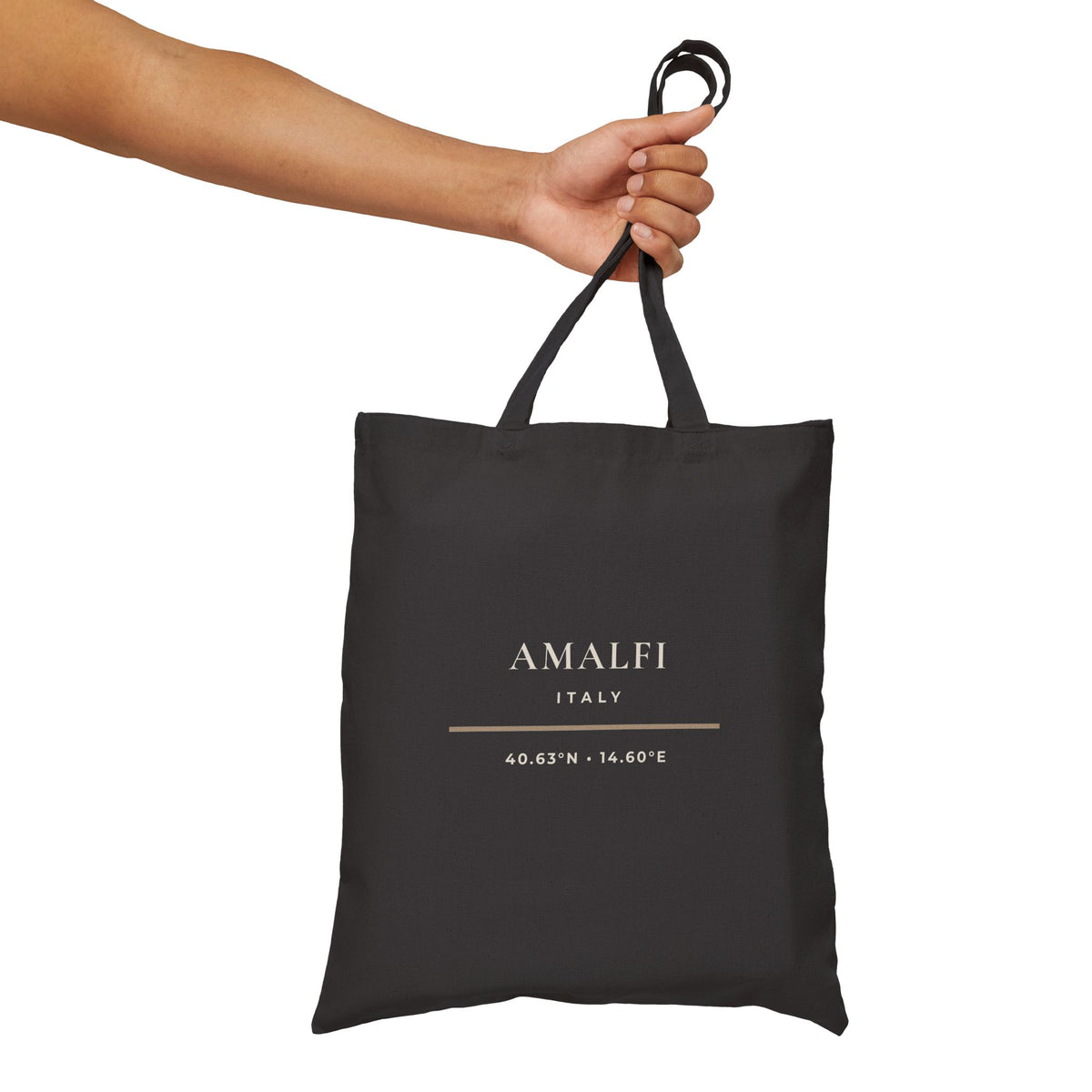 Amalfi Italy Tote Bag - Minimalist Typography