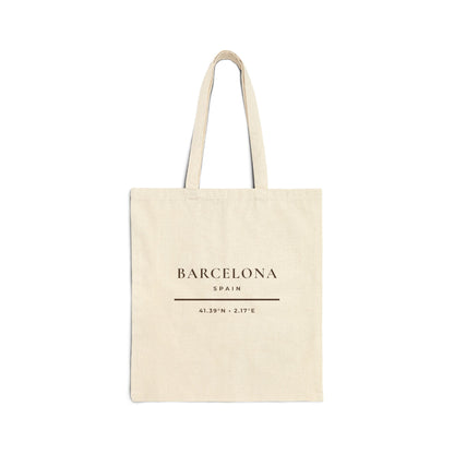 Barcelona Spain Tote Bag - Minimalist Typography