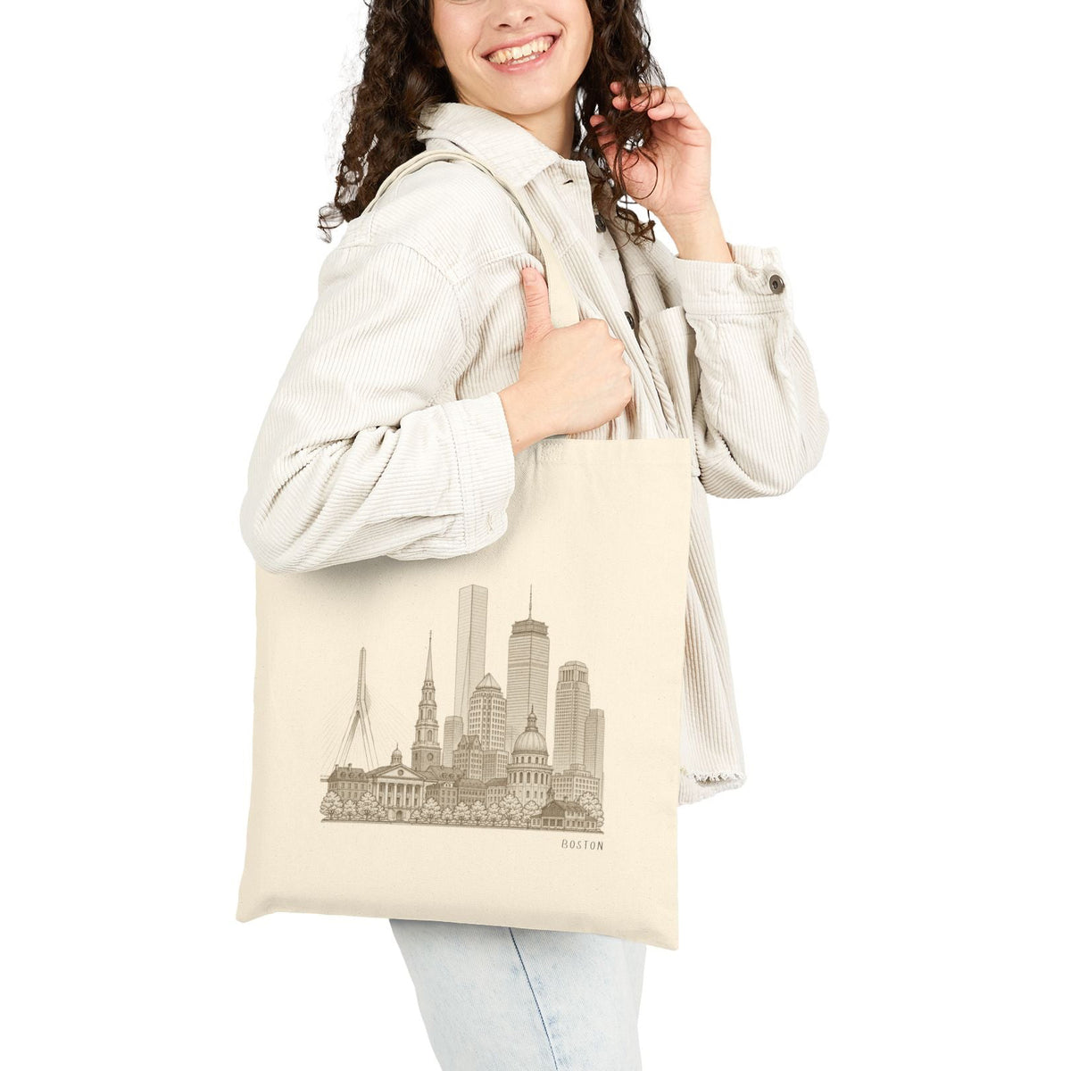 Boston USA Tote Bag - Minimalist Skyline
