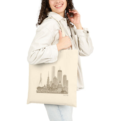 Boston USA Tote Bag - Minimalist Skyline