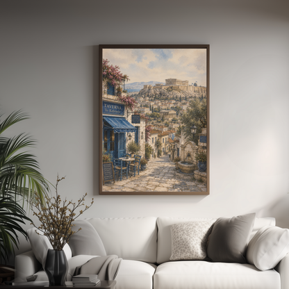 Athens Greece Travel Wall Art - Vintage (Digital Download)